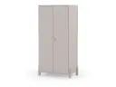 Armoire Enola 2 portes, crème et cire blanche — 93 × 45 × 180 cm