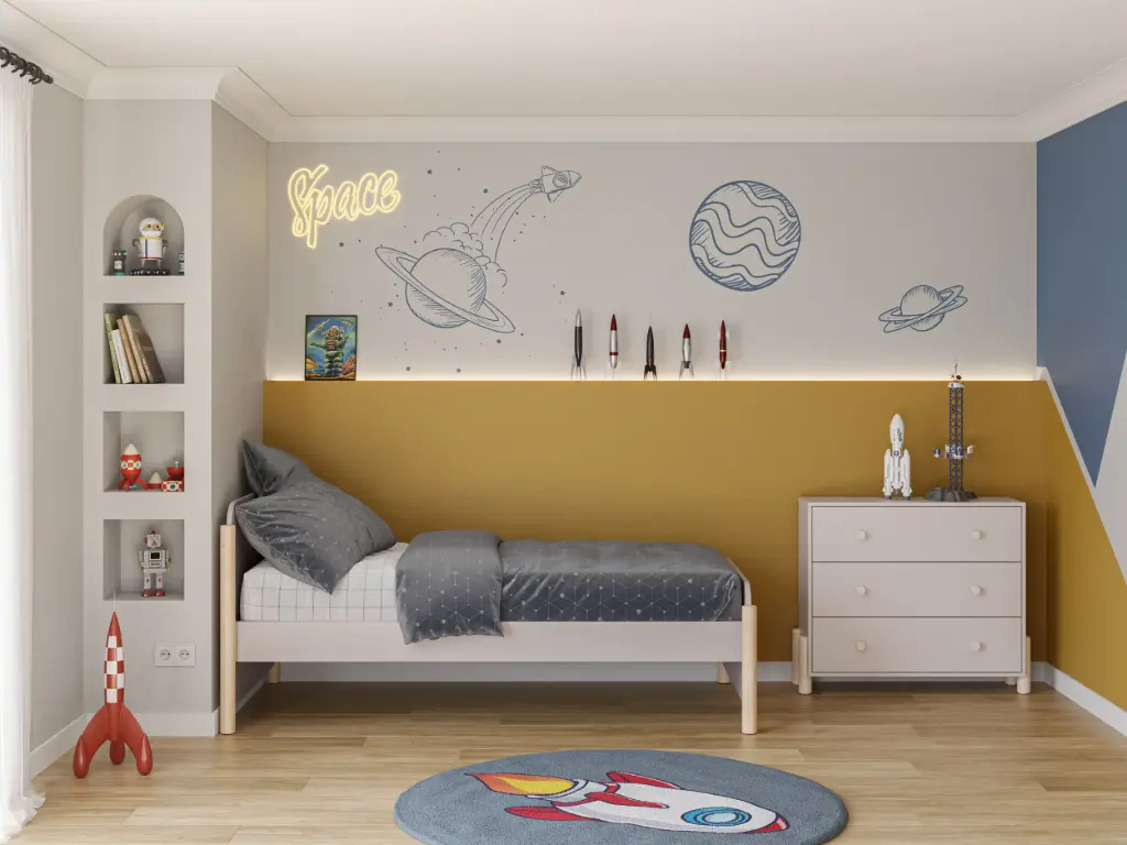 Commode Enola 3 tiroirs, crème et cire blanche — 90 × 40 × 80 cm