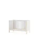 Berceau - Lit bébé Esteban 120 × 60 cm, blanc et cire blanche — 123 × 66 × 80 cm