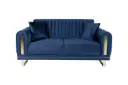 NEPAL – Canapé convertible 2 places – Bleu marine / NAVY BLUE – L163 × P92 × H85 cm