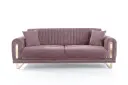 NEPAL – Canapé convertible 3 places – Violet / PURPLE – L223 × P92 × H85 cm