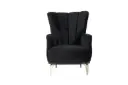 NEPAL – Fauteuil 1 place – Noir / BLACK – L78 × P86 × H98 cm