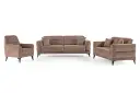TERRA – Canapé convertible 3 places – Cappuccino / CAPPUCCINO – L226 × P92 × H86 cm