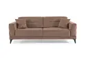 TERRA – Canapé convertible 3 places – Cappuccino / CAPPUCCINO – L226 × P92 × H86 cm