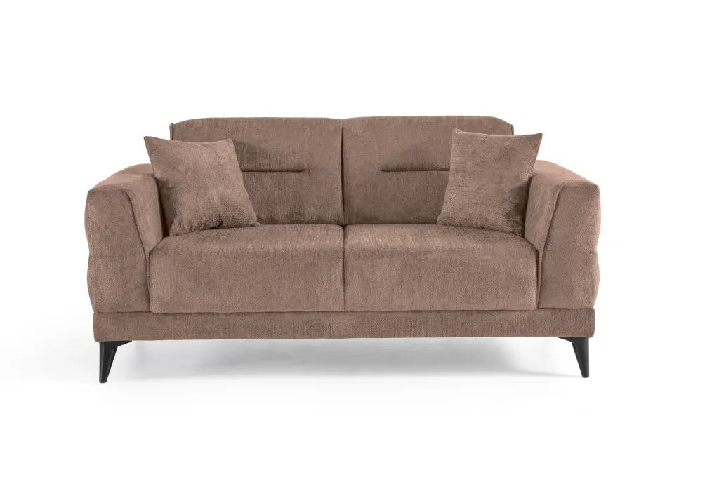 TERRA – Canapé convertible 2 places – Cappuccino / CAPPUCCINO – L176 × P92 × H86 cm