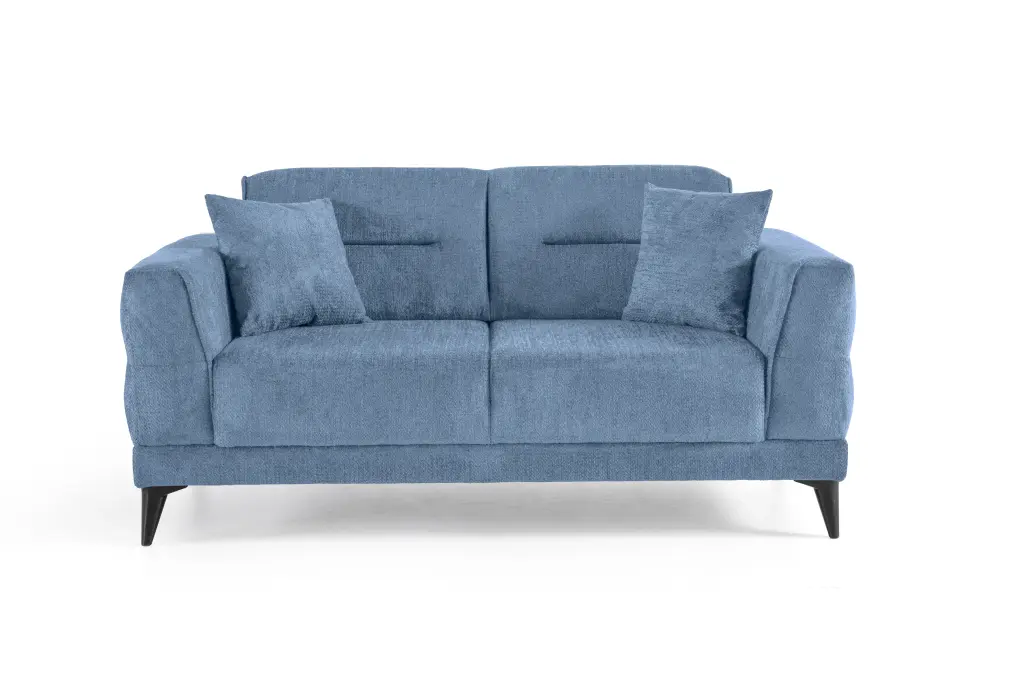 TERRA – Canapé convertible 2 places – Bleu / BLUE – L81 × P85 × H85 cm