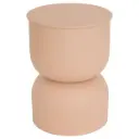 Table café TOTEM PALOMBEA beige acier Diamètre 31 x H 41.8 cm 