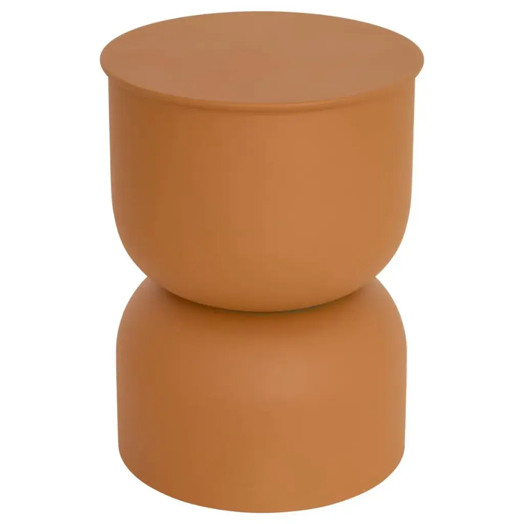 Table café TOTEM PALOMBA ocre acier Diamètre 31x H 41.8 cm 