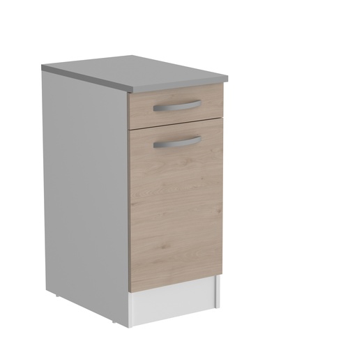 [244309] EKO CHENE MEUBLE BAS B40 1T1P CH.J.P60B L.40 H.86 P.60 cm