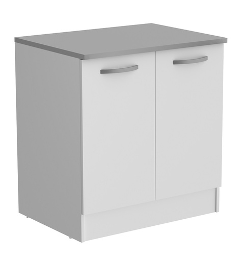 [244044] EKO BLANC MEUBLE BAS B80 2PORTES L.80 H.86 P.60 cm