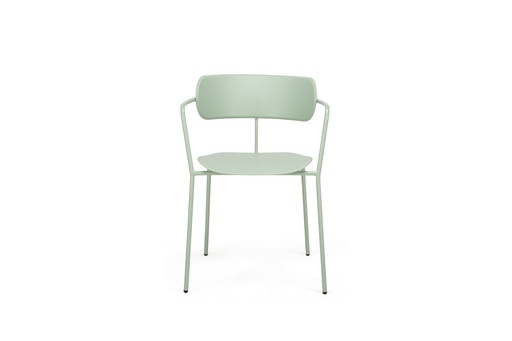 [13250] CHAISE FOX VERT CLAIRE/PIED VERT 4P/C