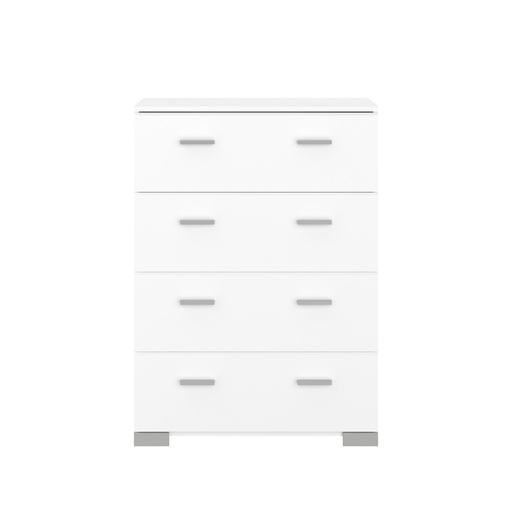 [5354CO4T] COMMODE GALAXY 4 TIROIRS BLANC : L77 x H106 x P40