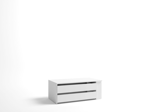 [14632EX] COMMODE BRISA 2T BLANC 88,35X48,70X34,50 MELAMINE BLANCHE