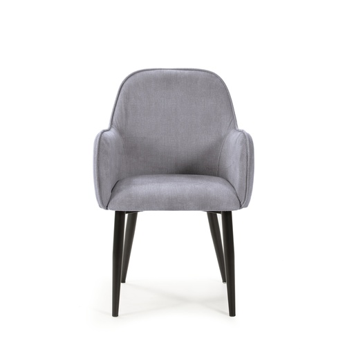 [14036] FAUTEUIL AUDE PANA GRIS 57X60X48/67/87 TISSU COLORIS GRIS