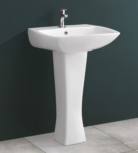 [SIMON] LAVABO COLONNE BLANC SIMON L.60 X l.48 X H.86 cm