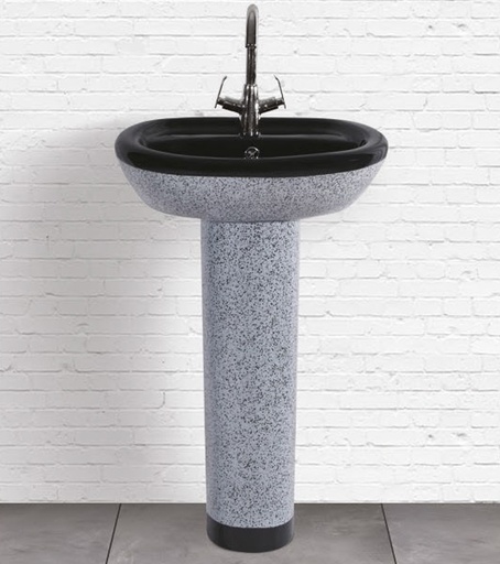 [MOON] LAVABO COLONNE MINERAL UNI L.52,5 X l.41 X H.80,5 cm