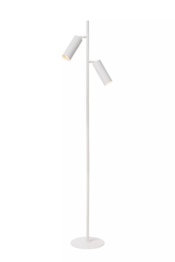 [09739/02/31] CLUBS - Lampadaire - 2xGU10 - Blanc - Dimensions L x l x h  : 22 cm x 22 cm x 140 cm