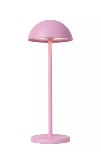 [15500/02/66] JOY - Lampe de table Rechargeable Intérieur/Extérieur - Batterie/Piles - Ø 12 cm - LED Dim. - 1x1,5W 3000K - IP54 - Rose