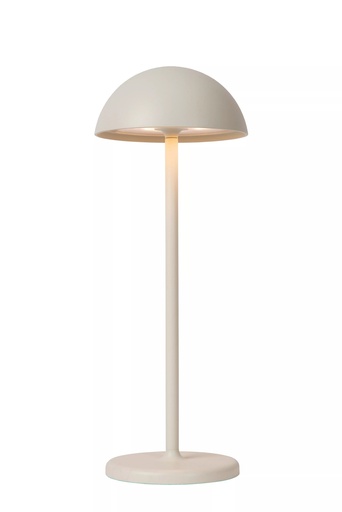 [15500/02/31] JOY - Lampe de table Rechargeable Intérieur/Extérieur - Batterie/Piles - Ø 12 cm - LED Dim. - 1x1,5W 3000K - IP54 - Blanc