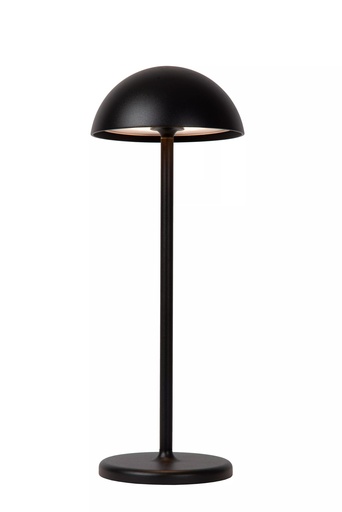 [15500/02/30] JOY - Lampe de table Rechargeable Intérieur/Extérieur - Batterie/Piles - Ø 12 cm - LED Dim. - 1x1,5W 3000K - IP54 - Noir