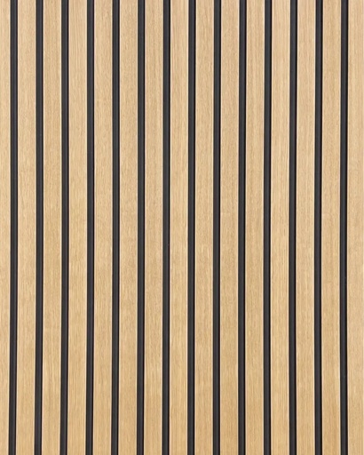 [MCMP_001_STRIPE OAK] Panneau mural décoratif en bois à rayures Chêne Oak  600MM x 2400MM x 13.2MM