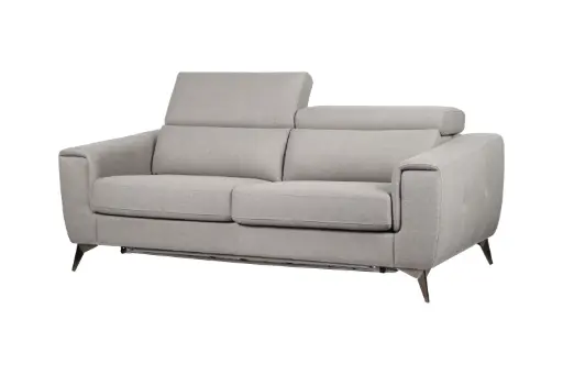 [MB2298-EN6322-3] Canapé 3 places RAPIDO 209x105x84 cm – Convertible avec matelas 140x190 cm inclus et repose-têtes ajustables Couleur EN6322-3-BEIGE  