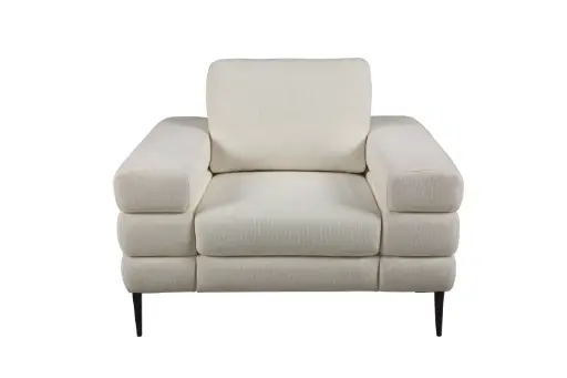 [MB2412/1PL-T01-BEIGE] Canape CANAELA Fauteuil tissu – Couleur -T01 -Beige - MB2412/1PL -  Dim :  110 x 105 x 84 cm