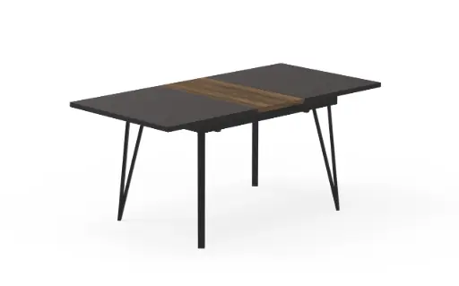 [17698] Table rectangulaire extérieur AMALIA 4 places – lave mercure – Dim : 180 × 90 × 75