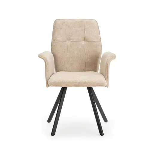 [16123] Fauteuil MERY beige – Dim : 42 × 45 × 89