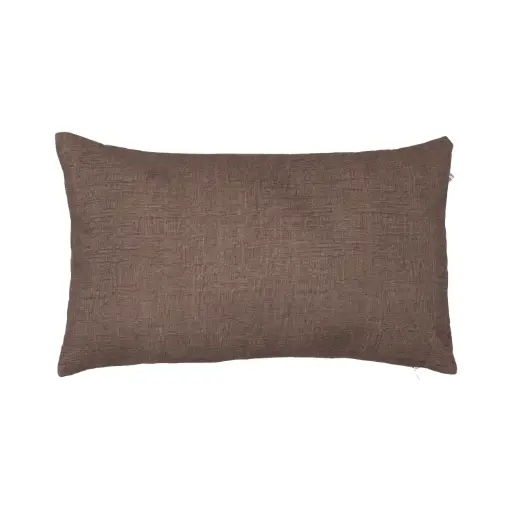 [614268] Coussin décoratif Chocolat en Coton & Polyester – Dim : 50x30 cm