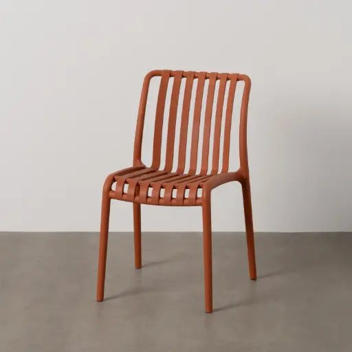 [614313] Chaise Terracotta en Polypropylène – Dim : 50x58x80 cm