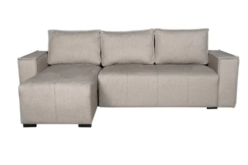 [MONTANA-ANGLE-ANKA DARK BEIGE] Canapé MONTANA d’angle réversible avec coffre – tissu Anka Beige Foncé (L:237 / P:169 / H:87 cm)