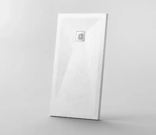 [DY-T129FW] Receveur AURÉA Blanc Perle complet – extra-plat – 1200 x 900 x 25 mm – Résine minérale