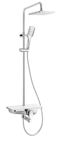 [PF10201NSLW] Colonne de douche inox – Bec automatique laiton – Finition chromée – Haut niveau de finition