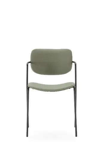 [18174] CHAISE MAIKA Vert Olive – Pieds métal – Dim. L45 x P55 x H85 cm