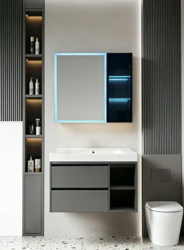 [502-80] Midnight Glow Meuble salle de bain 810x470x500mm PVC