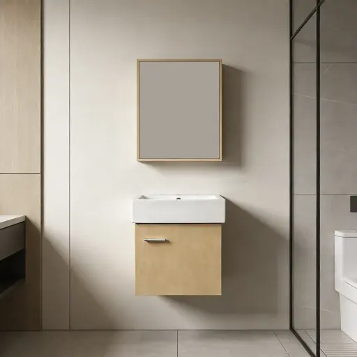 [BRC-1500] OAK SANCTUARY Meuble Lave main WC 480x245x485mm MDF
