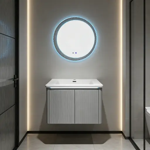 [BV-1(3)] MOON LIGHT Meuble salle de bain 800x500x450mm MDF