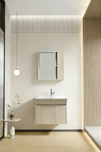 [BRW-1310] Creamy Sky Meuble salle de bain 550x120x630mm MDF 