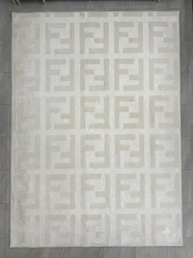 [FF-403] Impérial Crème - tapis couleur beige clair design cinétique en dimension 200*290