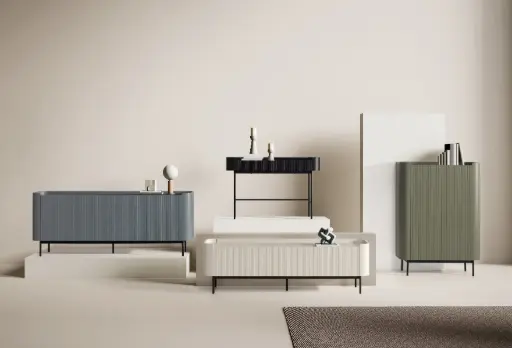 [18933] Console Willa noire, 120 cm — 120 × 40 × 79 cm