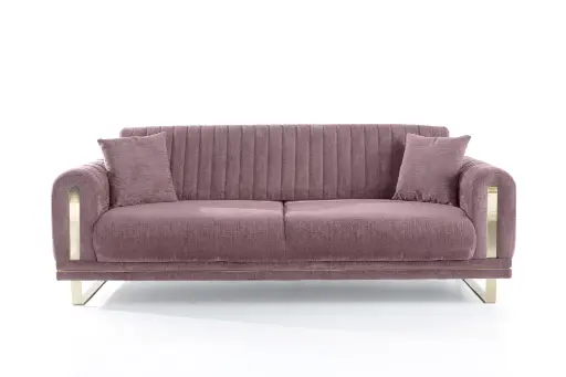 [NEPAL 2STR BACOS 06 PURPLE] NEPAL – Canapé convertible 2 places – Violet / PURPLE – L163 × P92 × H85 cm