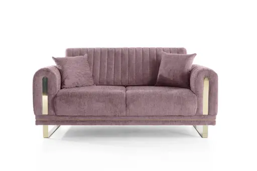 [NEPAL 2STR BACOS 06 PURPLE] NEPAL – Canapé convertible 2 places – Violet / PURPLE – L163 × P92 × H85 cm