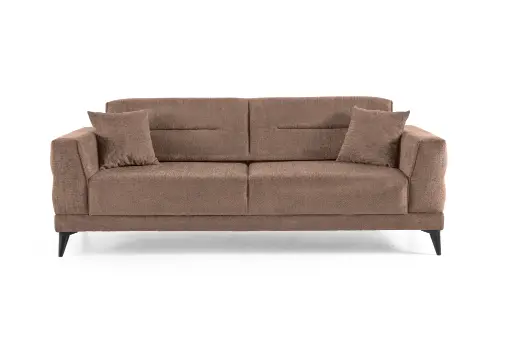 [TERRA 3STR ENTEL ARENA 07 CAPPUCCINO] TERRA – Canapé convertible 3 places – Cappuccino / CAPPUCCINO – L226 × P92 × H86 cm