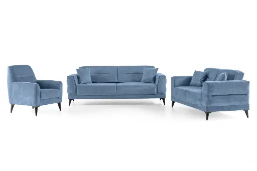 [TERRA 2STR BACOS 14 BLUE] TERRA – Canapé convertible 2 places – Bleu / BLUE – L81 × P85 × H85 cm