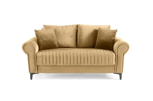 [MONZA 2STR BACOS 07 MUSTARD] MONZA – Canapé convertible 2 places – Moutarde / MUSTARD – L178 × P98 × H84 cm