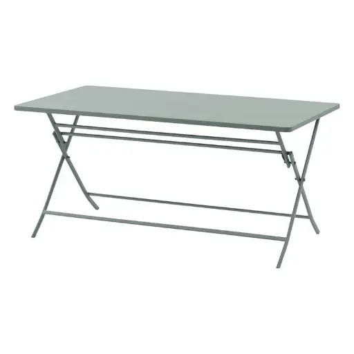 [205106] Table GREENSBORO rectangulaire 6 places Vert Olive en Acier traité époxy antirouille renforecé L 150 X l 80 X H 71 cm 