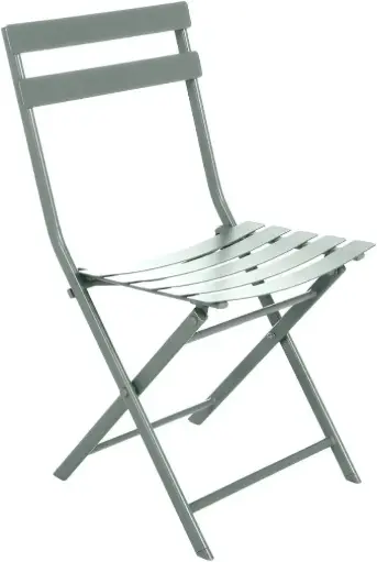 [165328] Chaise GEENSBORO coloris olive acier en époxy antirouille renfocé L 51 x P 42 x H 81 cm 